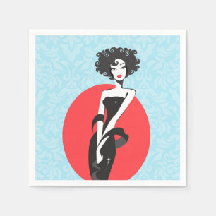 Little Black Dress Stunner Cocktail Napkins Serviette