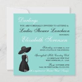 Little Black Dress Thema Dusche Aquamarines blaues