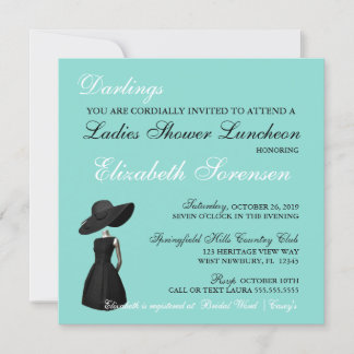 Little Black Dress Thema Dusche Aquamarines blaues