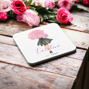 Little Black Dress Woman Stilvolle Mode Getränkeuntersetzer