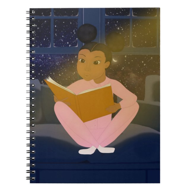 Little Black Girl Lesekarte Notizblock (Vorderseite)