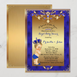 Little Blond Prince Baby Shower Invitation, Marine Einladung