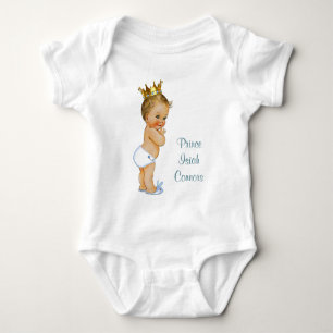 Little Blonde Prince Personalisiert Baby Strampler