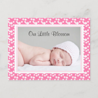 Little Blossom Baby Announctions Card Ankündigungspostkarte
