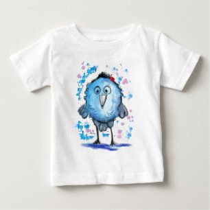 Little Blue Bird Funny Baby T-shirt