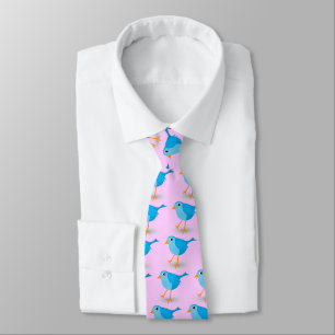 Little Blue Bird Niedlich Follow Me Twitter NeckTi Krawatte