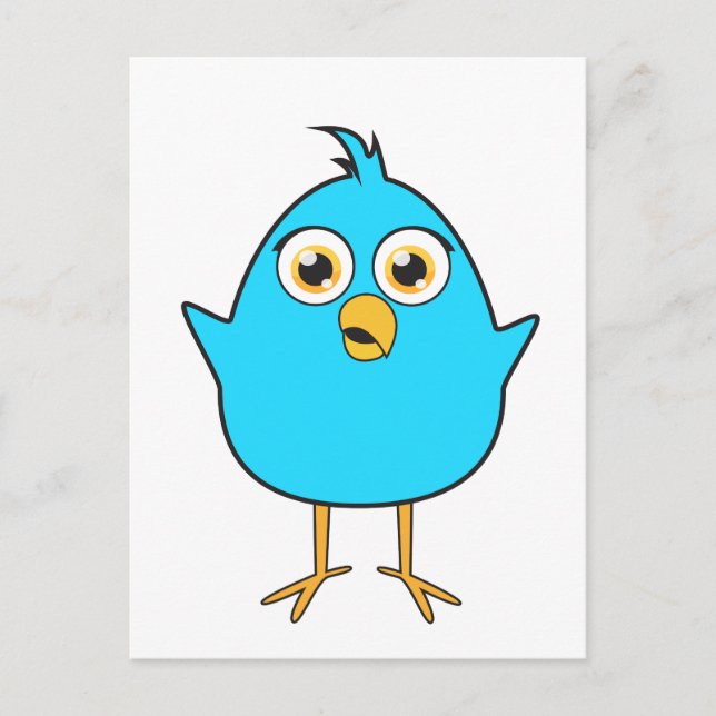 Little Blue Bird Postkarte (Vorderseite)