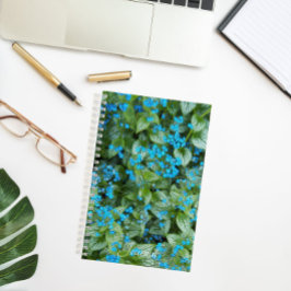 Little Blue Brunnera Blume Floral Notizbuch