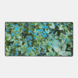 Little Blue Brunnera Blume Floral Schreibtischunterlage