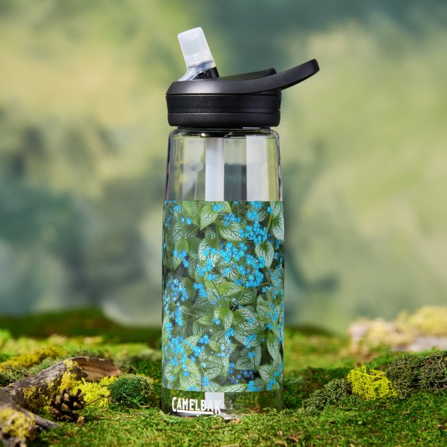 Little Blue Brunnera Blume Floral Trinkflasche (Außenbereich)