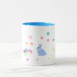 Little Blue Bunny Rabbit Kids Easter Mug Tasse