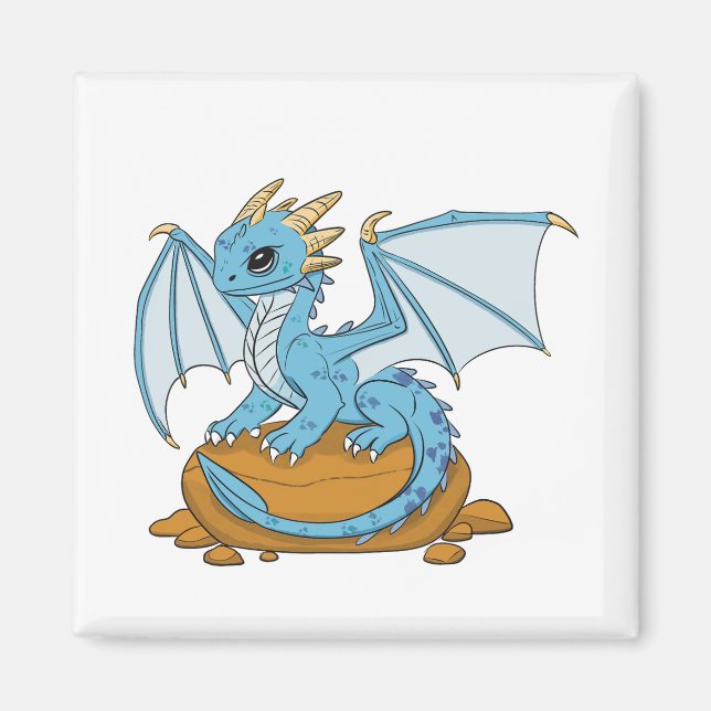 Little Blue Dragon Magnet (Vorne)