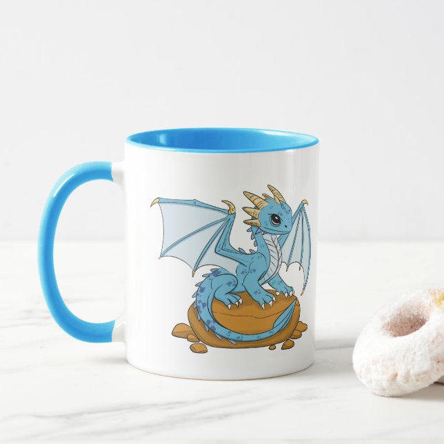 Little Blue Dragon Tasse (Mit Donut)