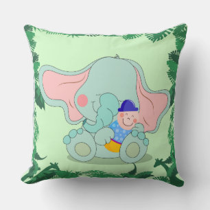 Little Blue Elephant Pillow Kissen
