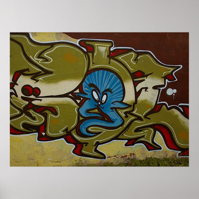 Little Blue Ghost Graffiti Poster (Vorne)