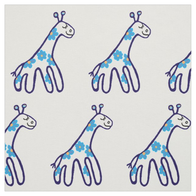 Little Blue Giraffe Kinderzimmer Stoff (Muster)