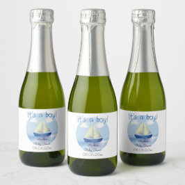 Little Blue Sailboat Boys Babydusche