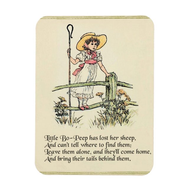 Little Bo Peep Kinderzimmer Rhyme Magnet (Vertikal)