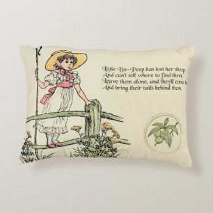 Little Bo-Peep: Klassische Kate Greenaway-Kinderst Dekokissen
