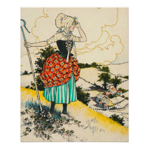 Little Bo Peep - Vintage Illustration einer Schäfe Poster
