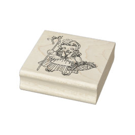 Little Bo peepe Doll Girl mother goose art Gummistempel