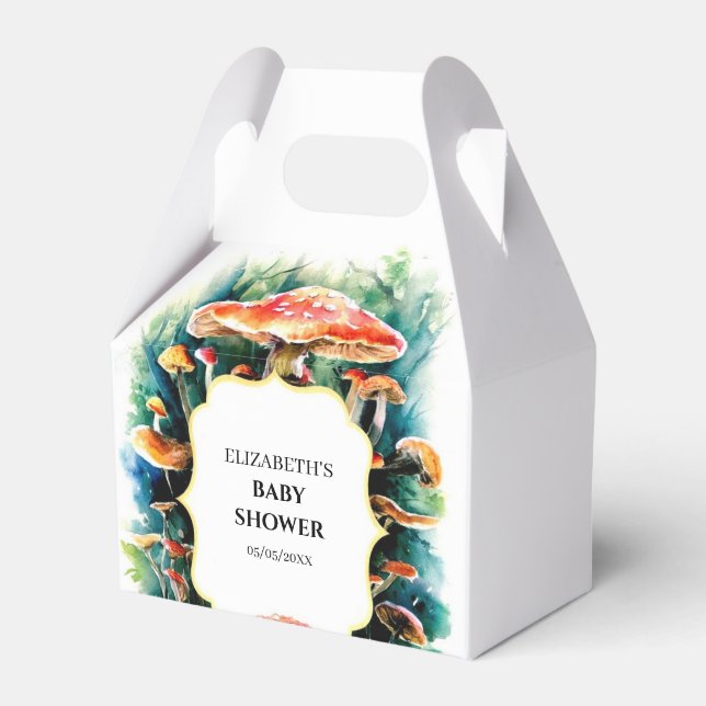 Little Boho Mushroom Baby Dusche Geschenkschachtel (Vorderseite)