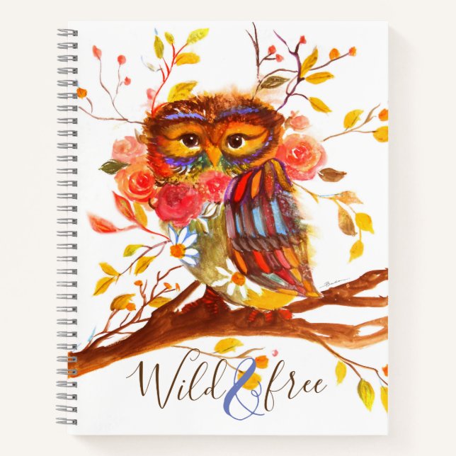 Little Boho Owl Notizbuch (Vorderseite)