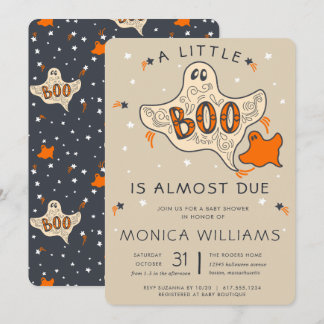 Little Boo Almost Due | Halloween-Kinderdusche Einladung