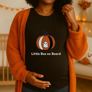 Little Boo an Board Halloween Pregnant T-Shirt