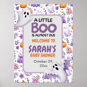 Little Boo Baby Dusche Halloween Willkommenszeiche Poster