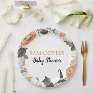 Little Boo Baby Shower Paper Plate Pappteller