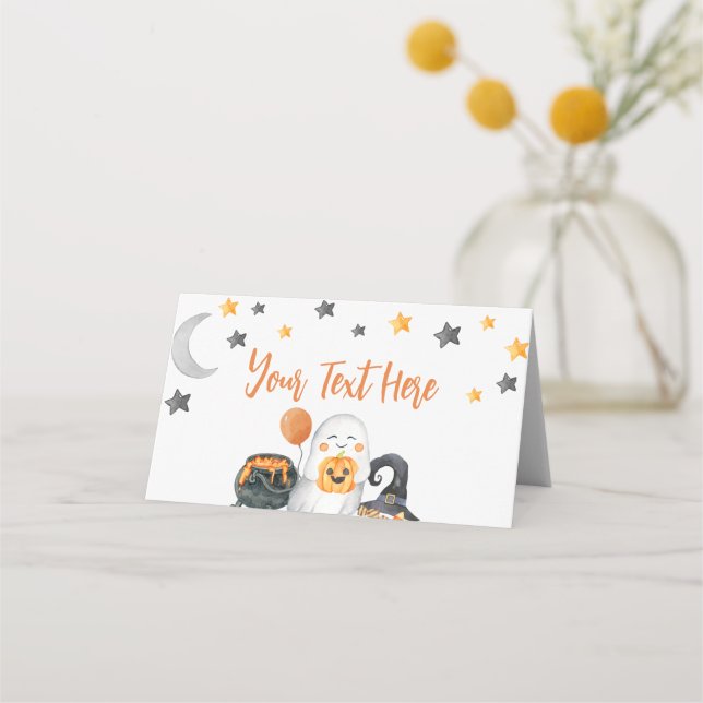 Little Boo Baby Shower Platzkarte (Vorderseite)
