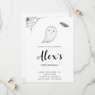 Little Boo Birthday Party Einladung