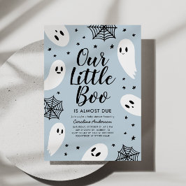 Little Boo Blue Ghost Halloween Baby Dusche Einladung