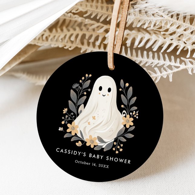 Little Boo Boho Ghost Halloween Baby Shower Geschenkanhänger (Von Creator hochgeladen)