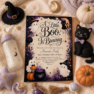 Little Boo Braut Halloween-Baby-Party ein Einladung