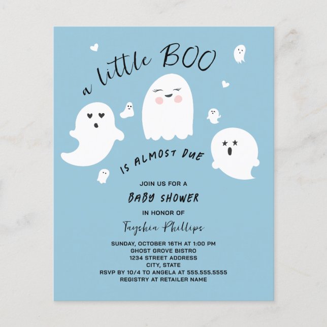 Little Boo Budget Halloween Boy Baby Dusche (Vorderseite)
