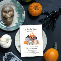 Little Boo Cat in Hat Hexe Brauen Babydusche