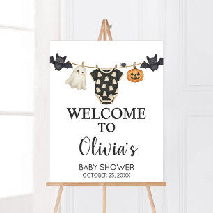 Little Boo Clothesline Baby Dusche Begrüßungszeich Poster
