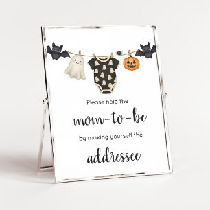 Little Boo Clothesline Baby Envelope Station Zeich Poster