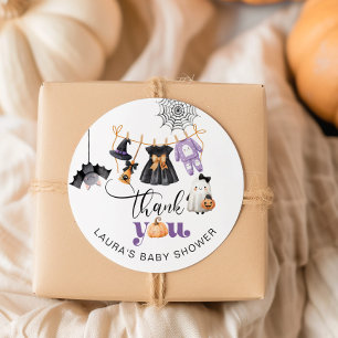 Little Boo Clothesline Babydusche Vielen Dank Runder Aufkleber
