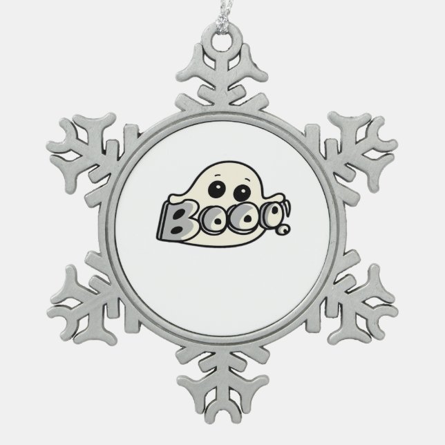 Little Boo Creative Lässig Schneeflocken Zinn-Ornament (Vorderseite)