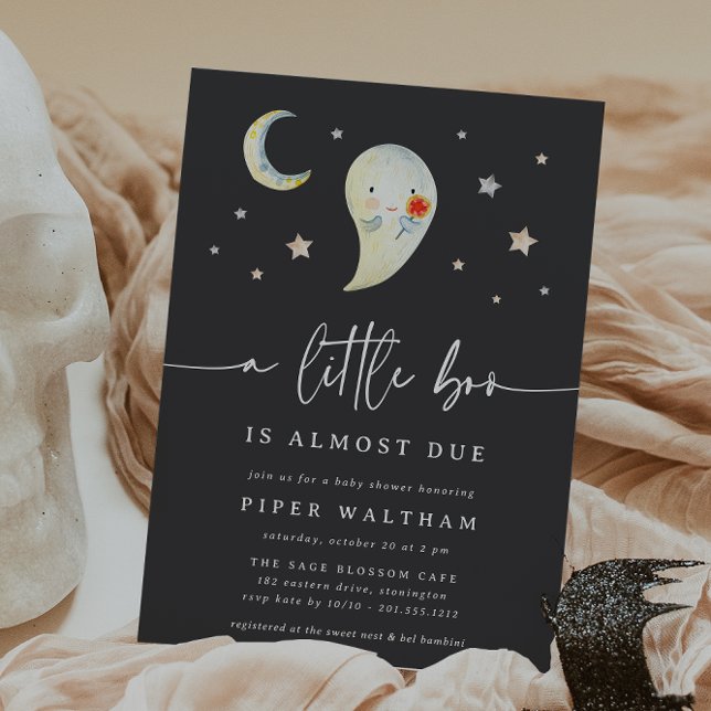 Little Boo Cute Halloween Baby Shower Einladung (Von Creator hochgeladen)