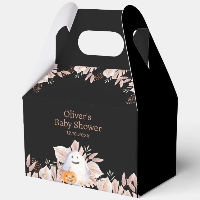 Little Boo Elegant Boho Ghost Baby Shower Geschenkschachtel (Vorderseite)