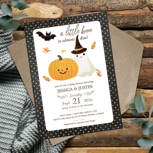 Little Boo Fall Halloween Baby shower Invitation (Créateur téléchargé)