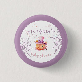 Little boo Fast Due Halloween Baby Girl Dusche Button