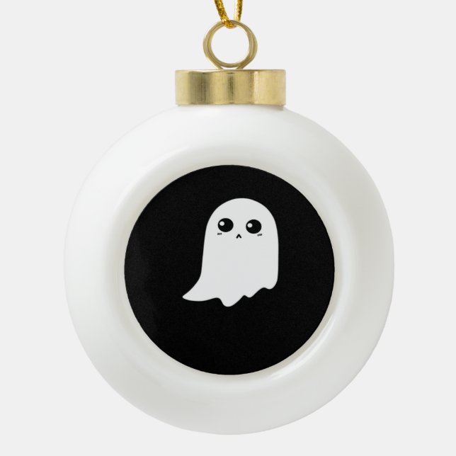 Little Boo Funny Meme Keramik Kugel-Ornament (Vorderseite)