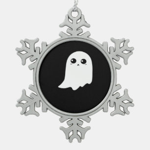 Little Boo Funny Meme Schneeflocken Zinn-Ornament