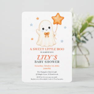 Little Boo Geist Halloween-Baby-Party Einladung