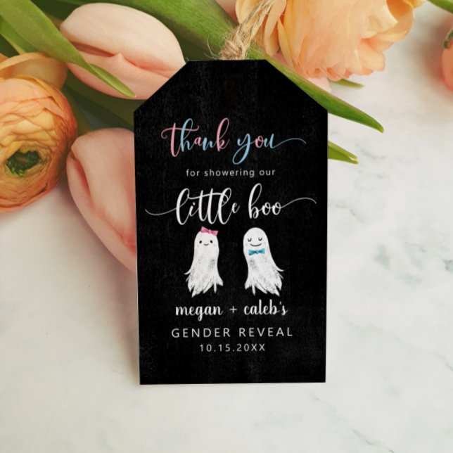 Little Boo Gender Reveal Gastgeschenk Geschenkanhänger (Von Creator hochgeladen)